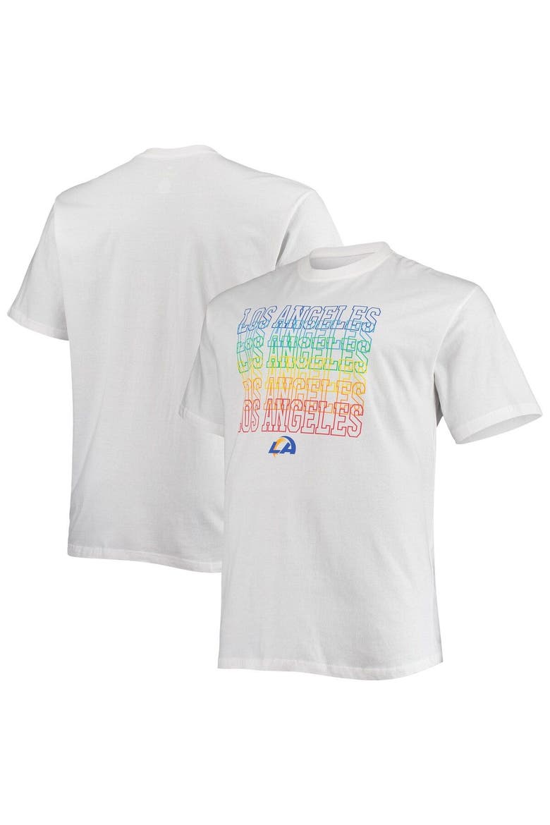 Men's Fanatics Branded White Los Angeles Rams Big & Tall City Pride T-Shirt, Main, color, White