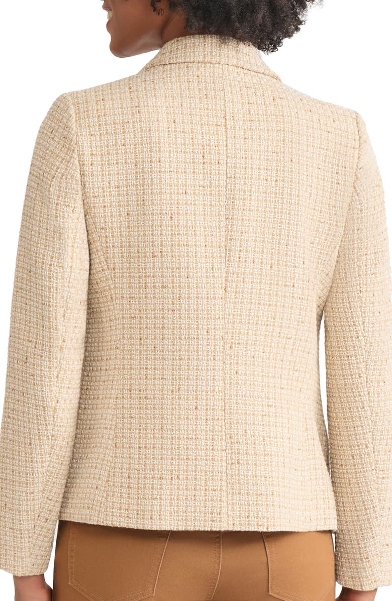 Jones New York Tweed Blazer, Alternate, color, Cafe Au Lait Multi