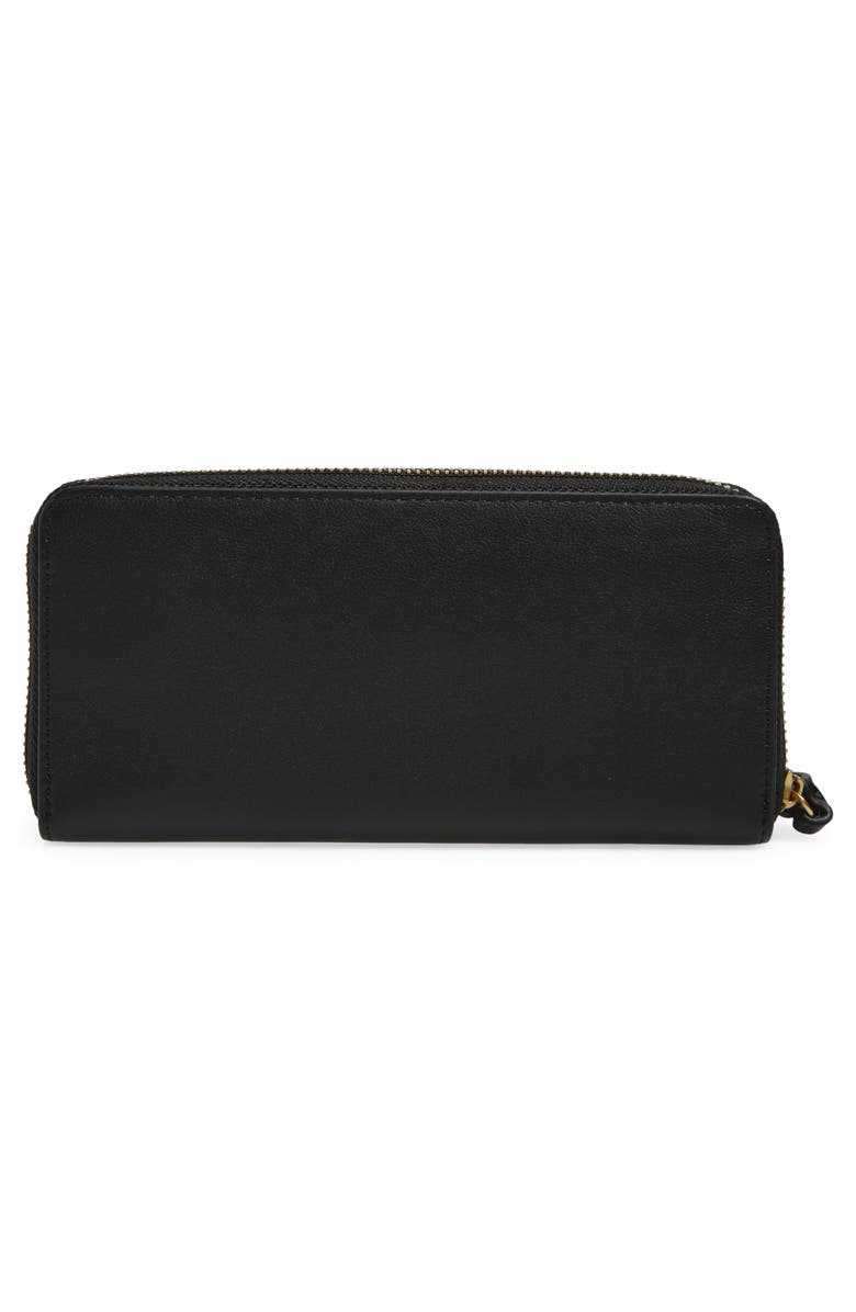 rag & bone Bloom Large Zip-Around Wallet, Alternate, color, Black