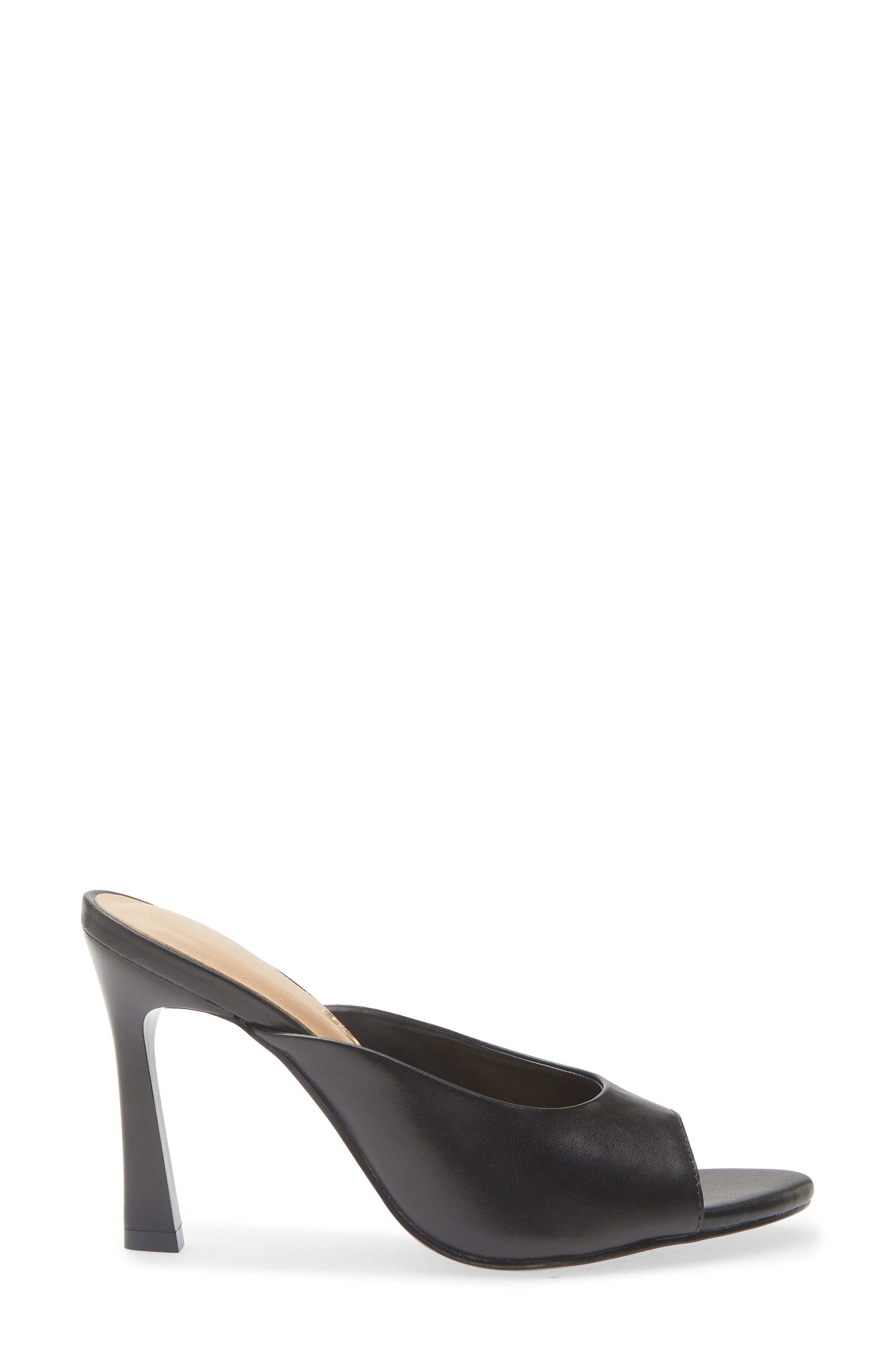 Bottero Peeptoe Slide Sandal, Alternate, color, Preto