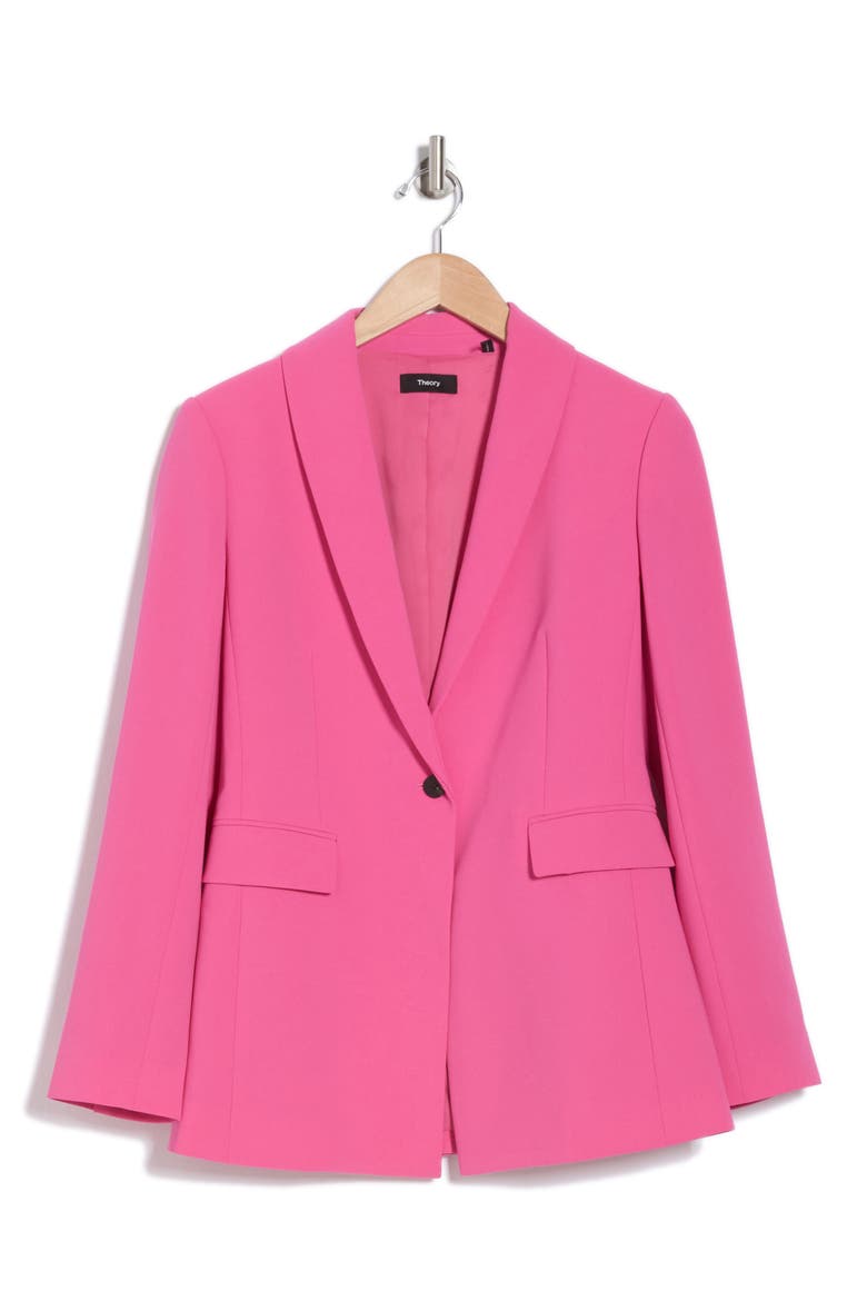 Shawl Collar Power Blazer Jacket, Alternate, color, CARNATION