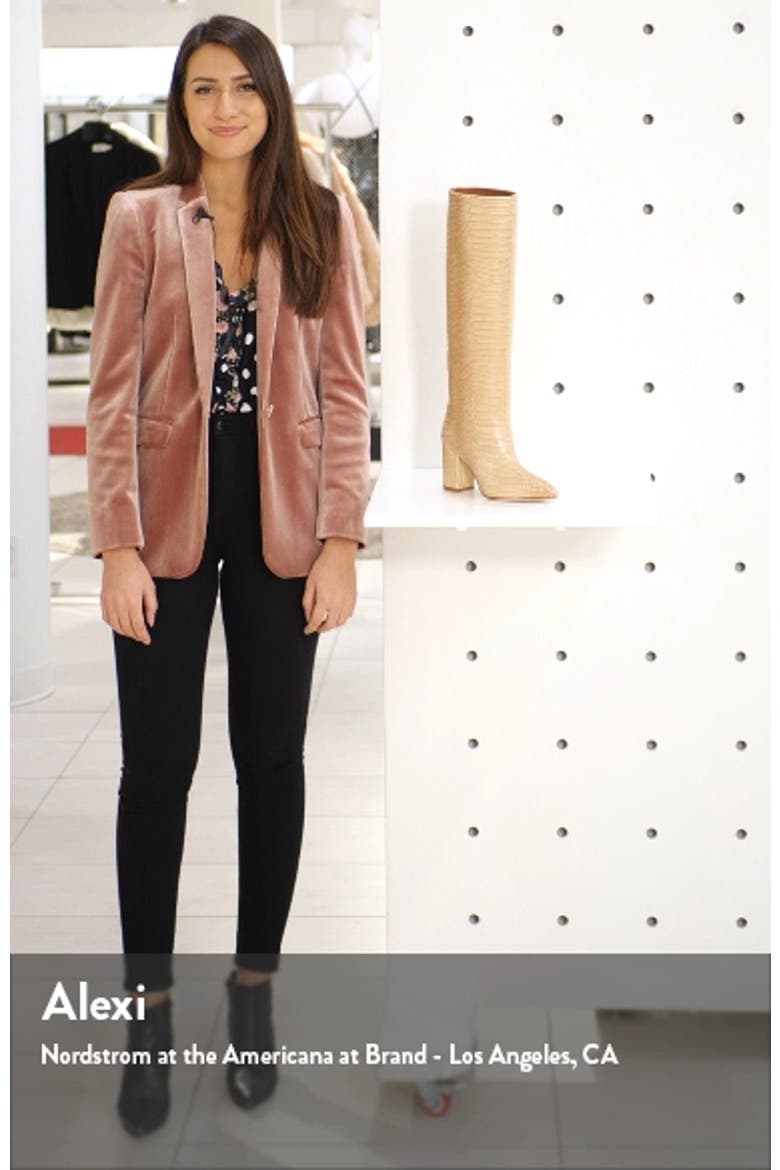 Croc Embossed Knee High Boot video