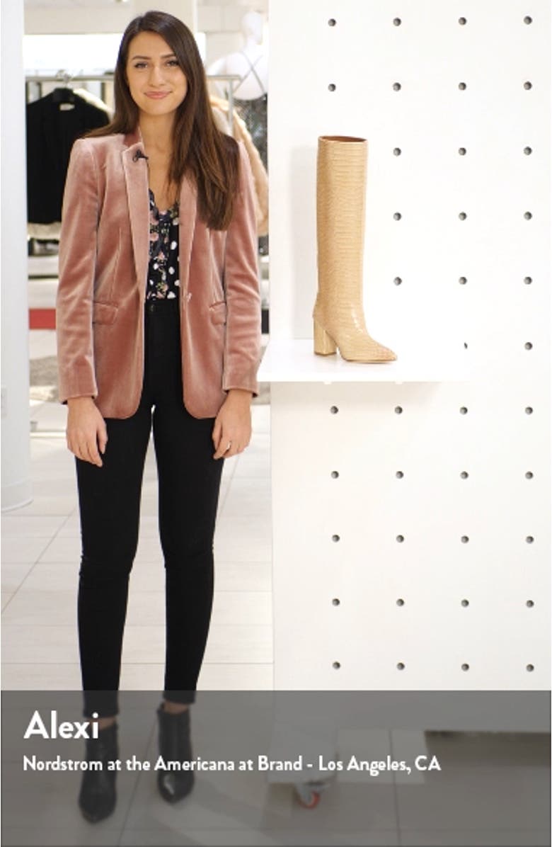 Croc Embossed Knee High Boot, sales video thumbnail