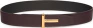 TOM FORD T Icon Reversible Soft Grain Leather Belt