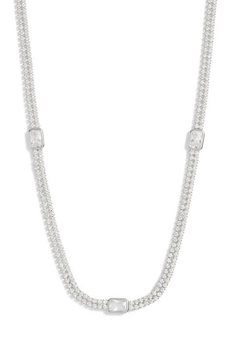 Accent Cubic Zirconia Tennis Necklace