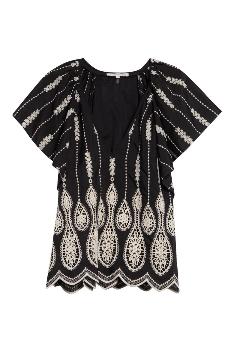 Bettie Embroidered Top, Alternate, color, BLACK LACE
