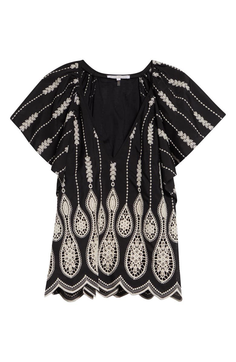 Ramy Brook Bettie Embroidered Top, Alternate, color, Black Lace