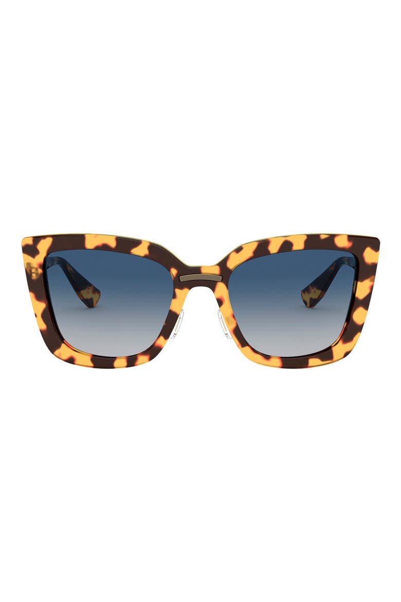 55mm Cat Eye Sunglasses, Main, color, HAVANA GREY DARK BLUE