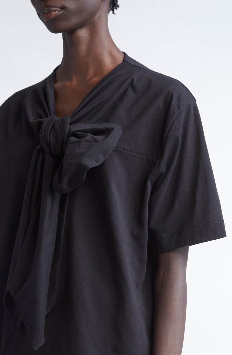 Dries Van Noten Hebitta Bow Neck Short Sleeve T-Shirt, Alternate, color, 