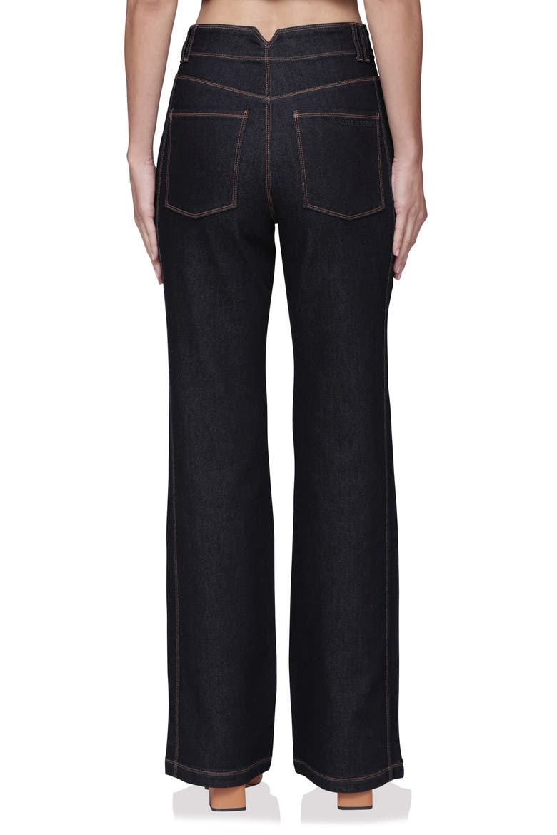 High Waist Wide Leg Jeans, Alternate, color, DARK RINSE WASH
