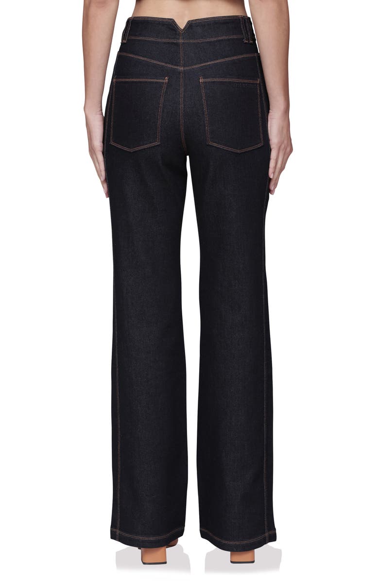 Avec Les Filles High Waist Wide Leg Jeans, Alternate, color, Dark Rinse Wash