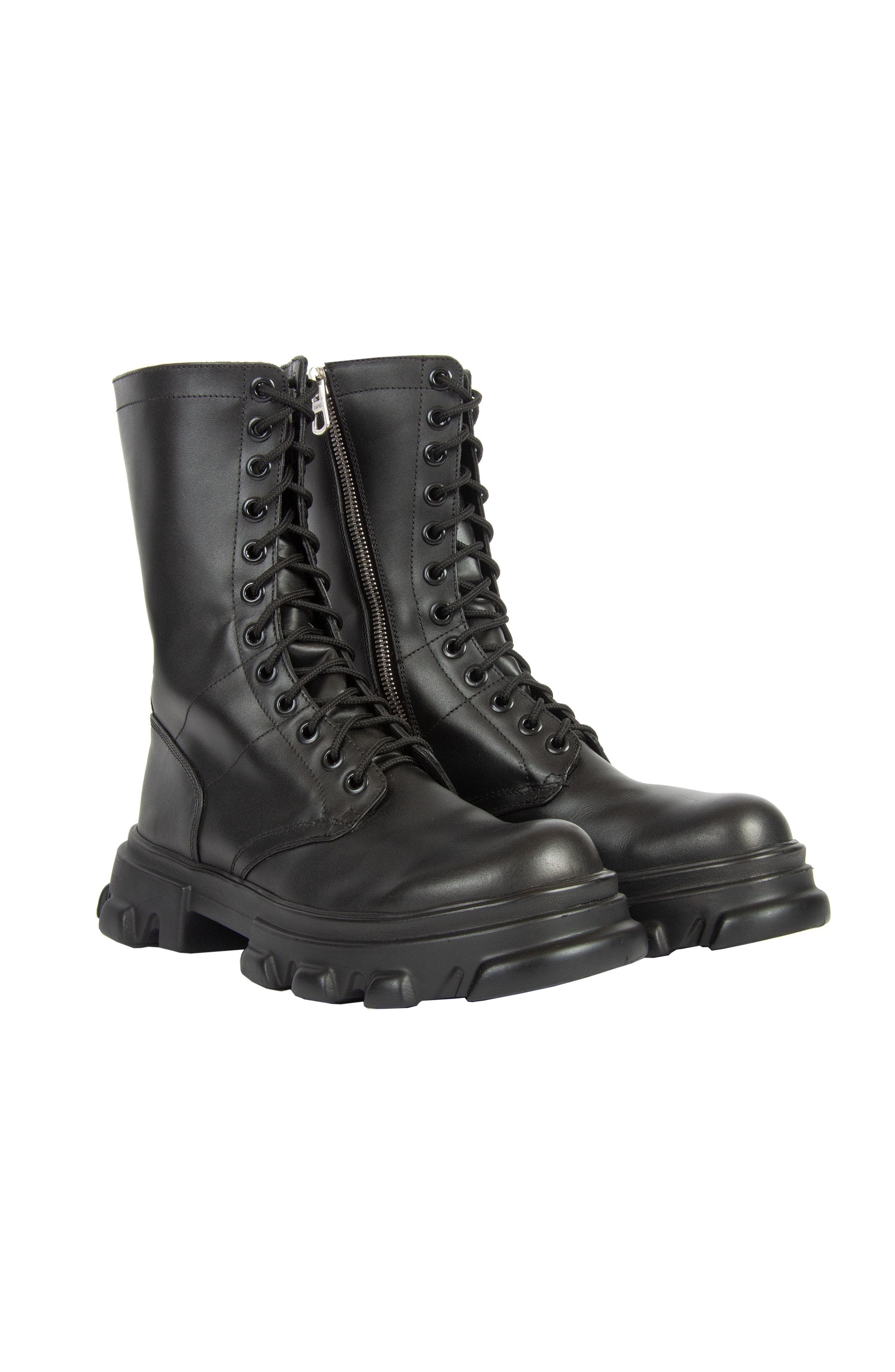 URBNKICKS High Altitude Black Leather Boots BSB, Alternate, color, Black Black