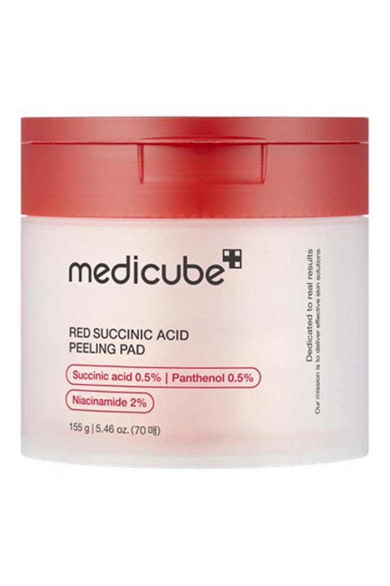 Red Succinic Acid Panthenol Peeling Pads, Main, color, RED