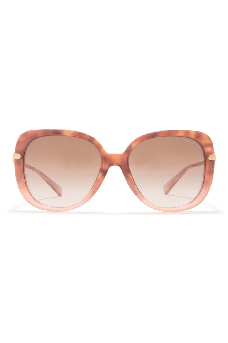 55mm Gradient Square Sunglasses, Main, color, TORTOISE