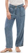 Hatley Acid Wash Crop Wide Leg Chambray Pants