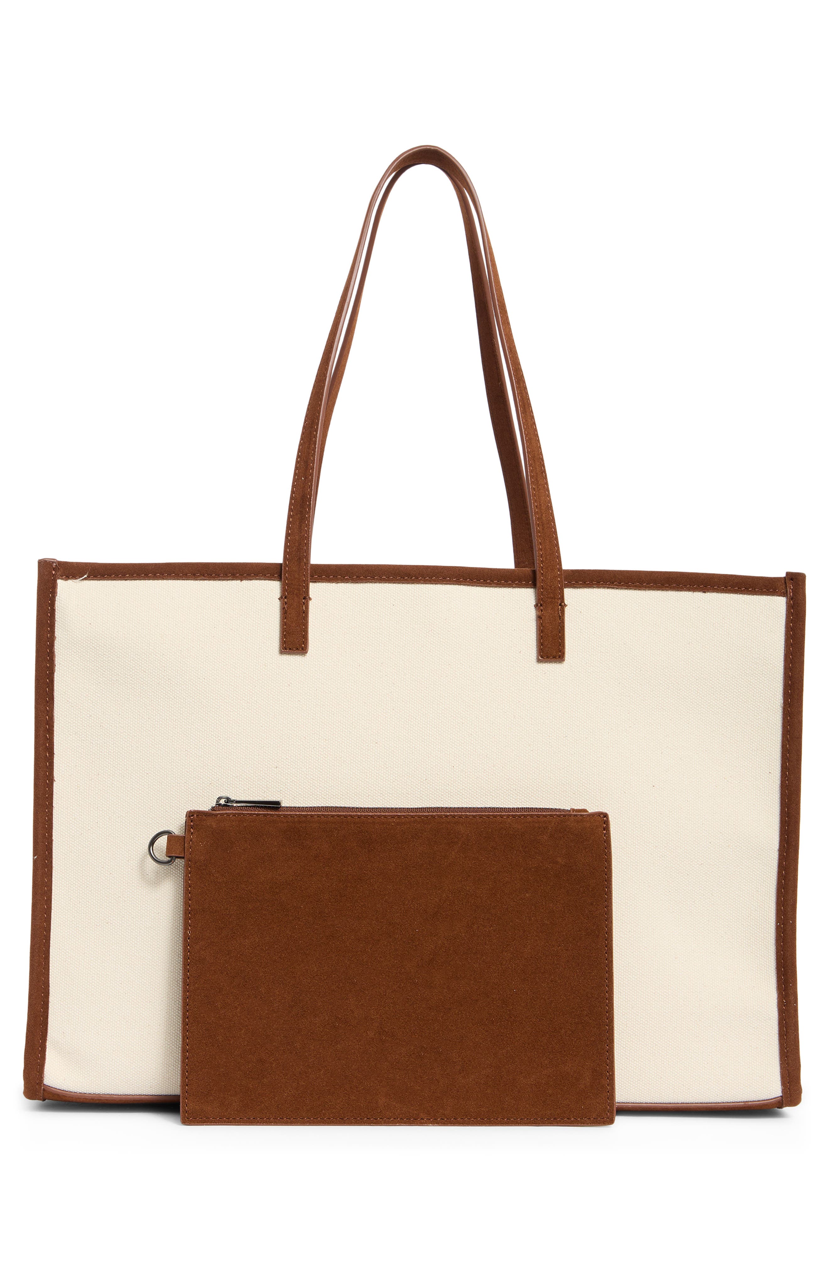 Canvas Tote Bag, Alternate, color, NATURAL CHOCOLATE