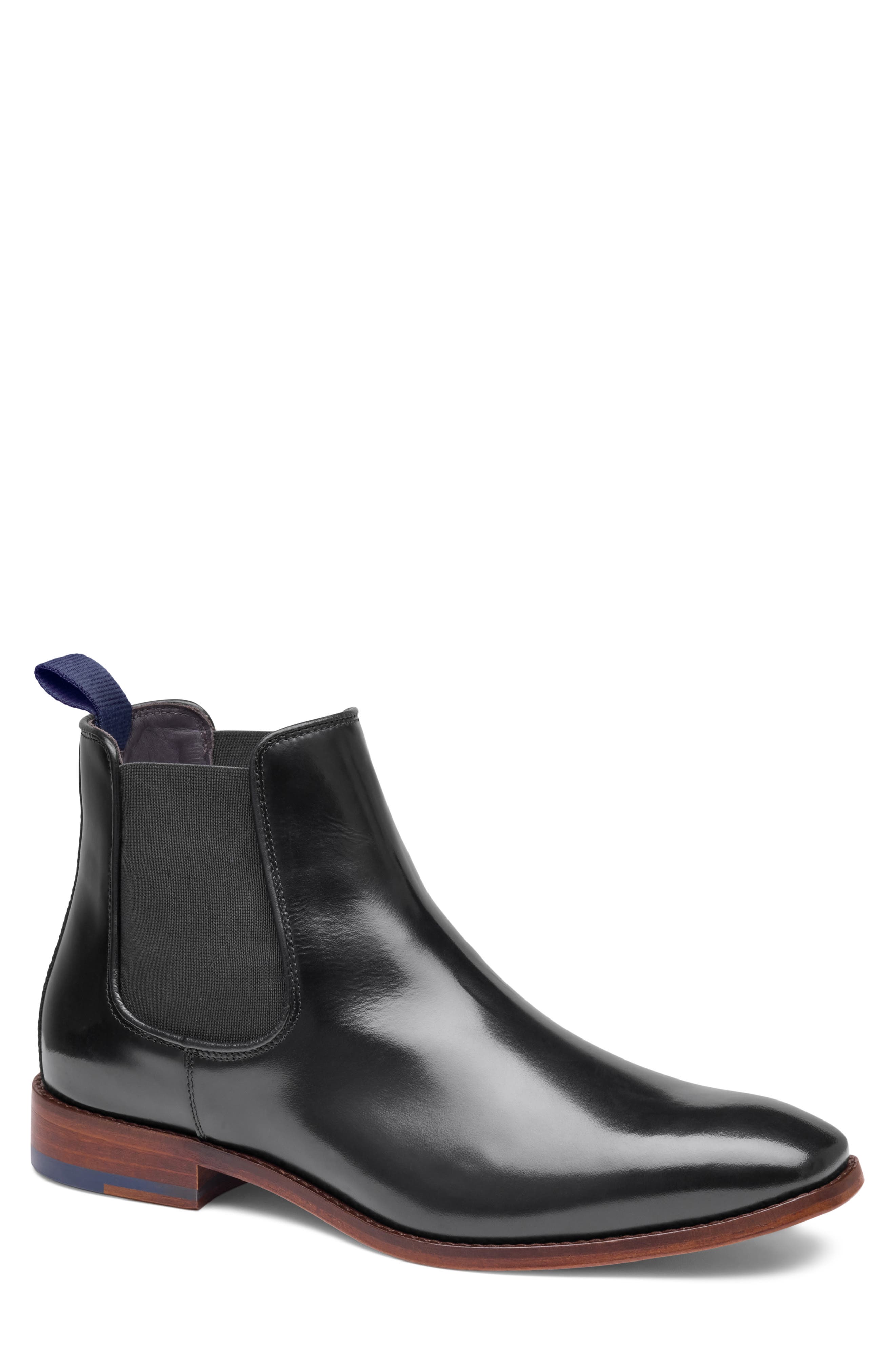 Arrister Leather Chelsea Boot, Main, color, BLACK ITALIAN FULL GRAIN