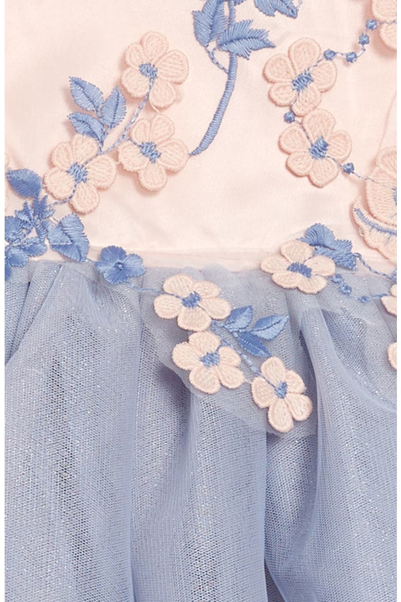 Embroidered Mesh Dress, Alternate, color, BLUE