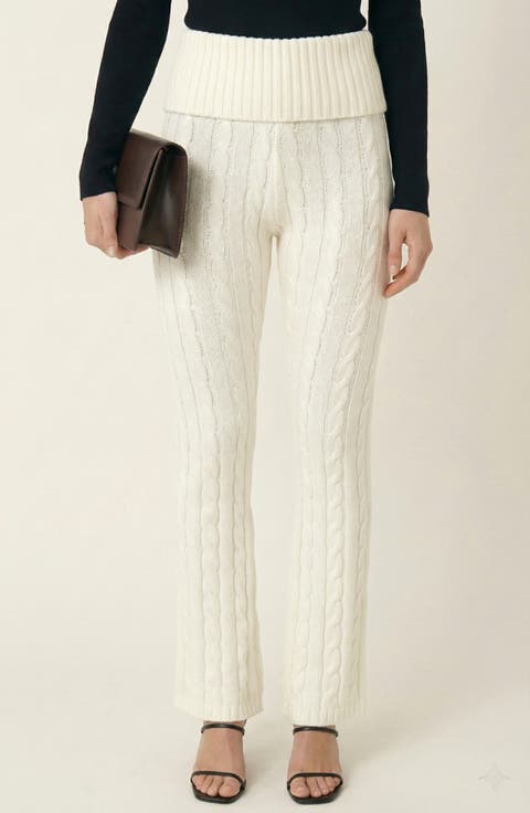 Cable Knit Pull On Pants