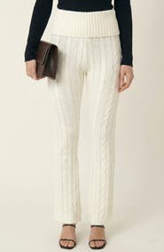 Modenaire Cable Knit Pull On Pants