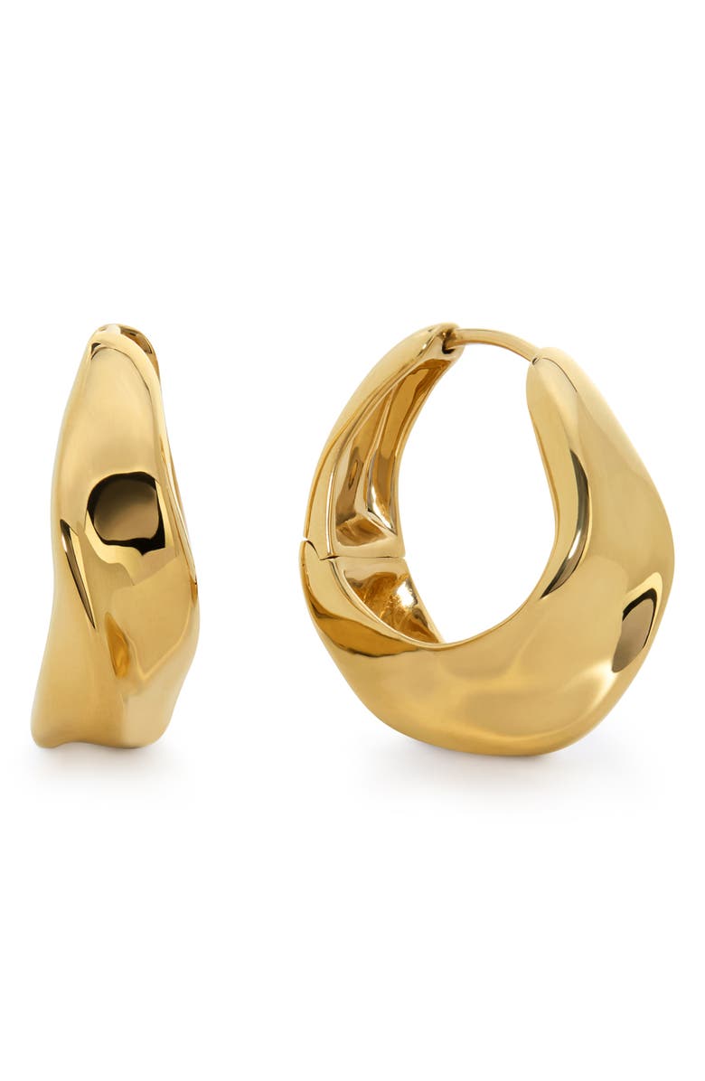 Monica Vinader Nomade Medium Hoop Earrings, Main, color, 18K Gold Vermeil