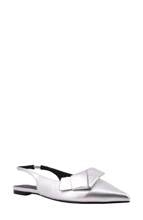 Audrey Pointed Toe Slingback Flat (Women)