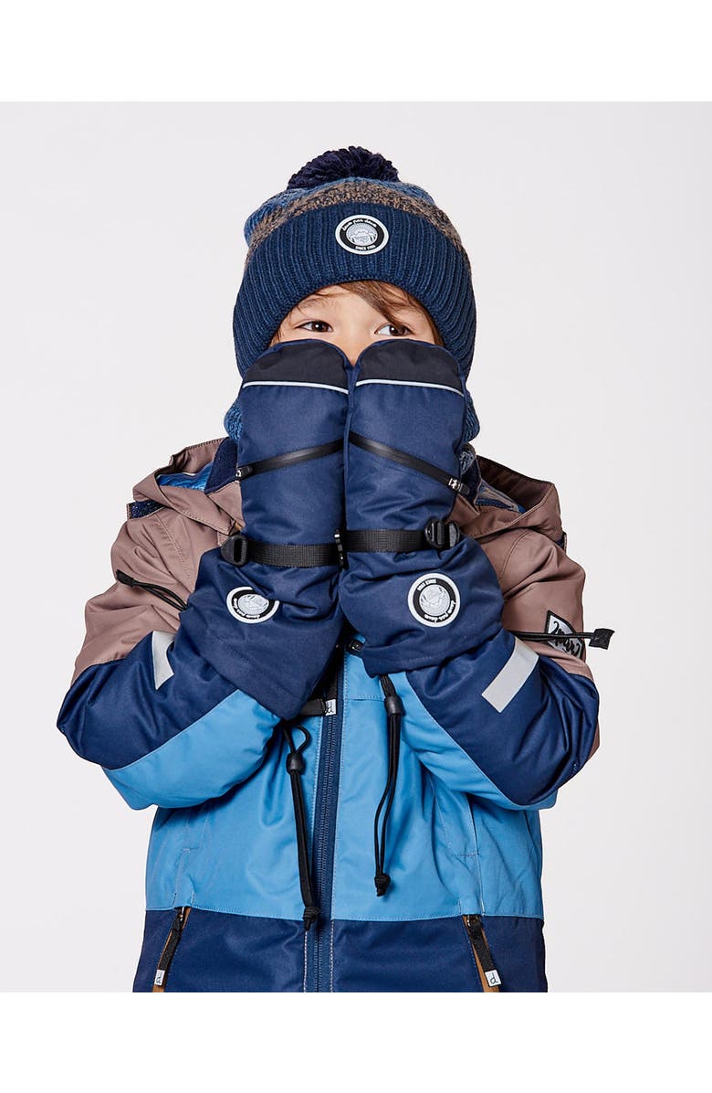 Deux par Deux Kids Unisex Winter Mittens Teknik, Alternate, color, Navy Blue