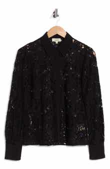 Maia Lace Button-Down Shirt