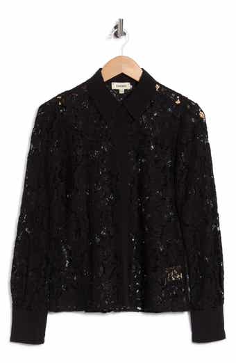 Maia Lace Button-Down Shirt