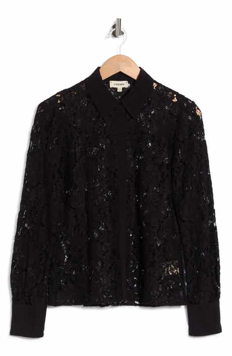 Maia Lace Button-Down Shirt