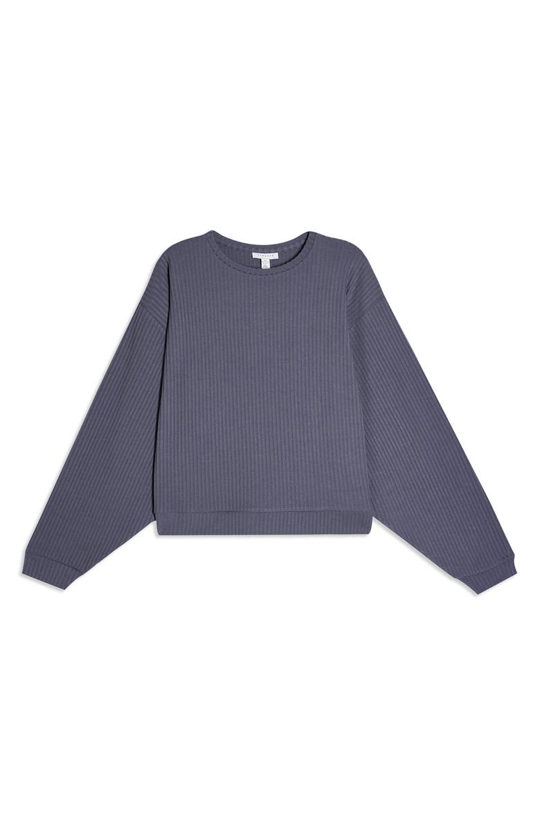 Topshop Rib Lounge Top, Main, color,