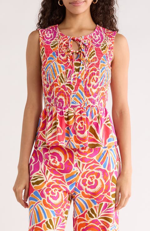 Nomi Floral Smocked Peplum Top