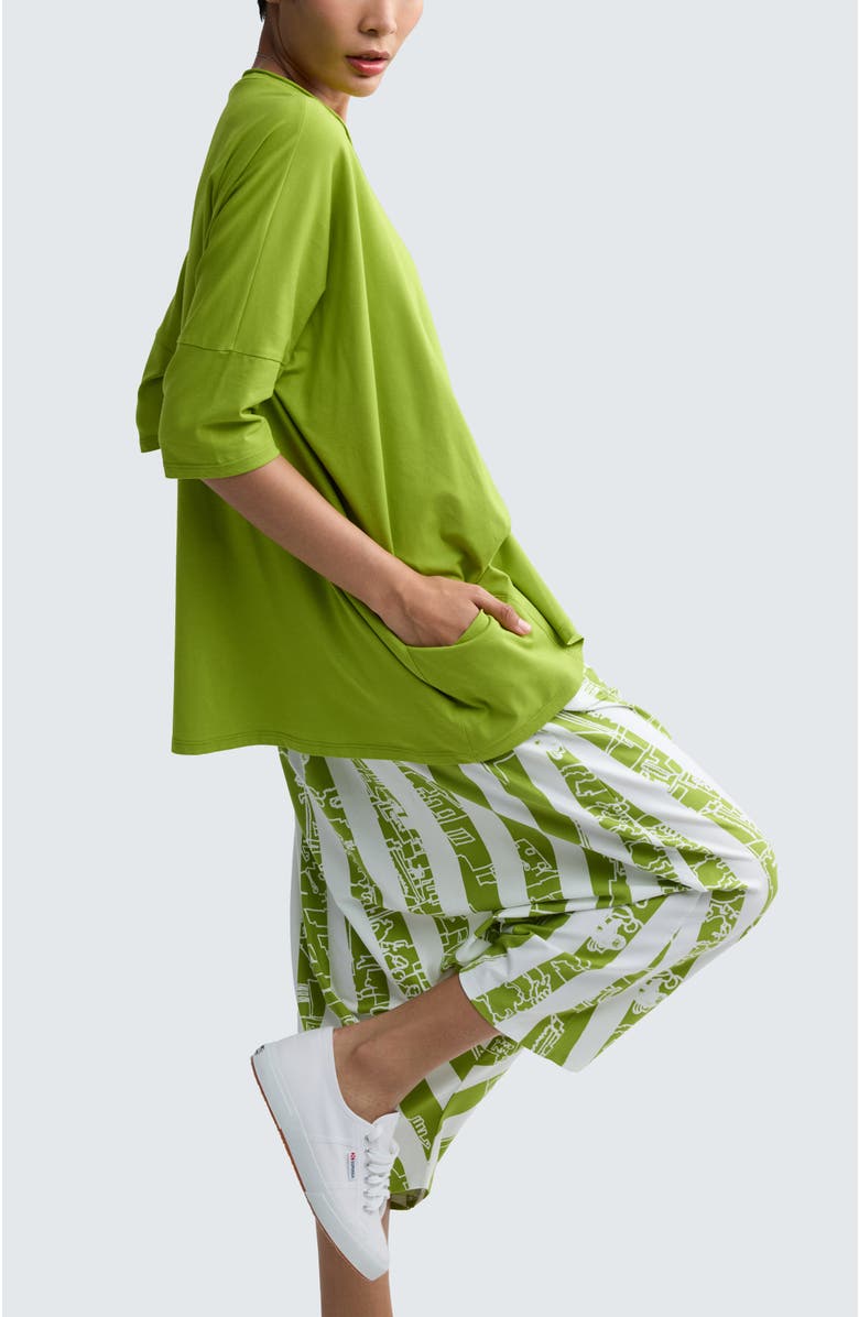 LUUKAA Solene Layered Jersey Tunic, Alternate, color, Lime