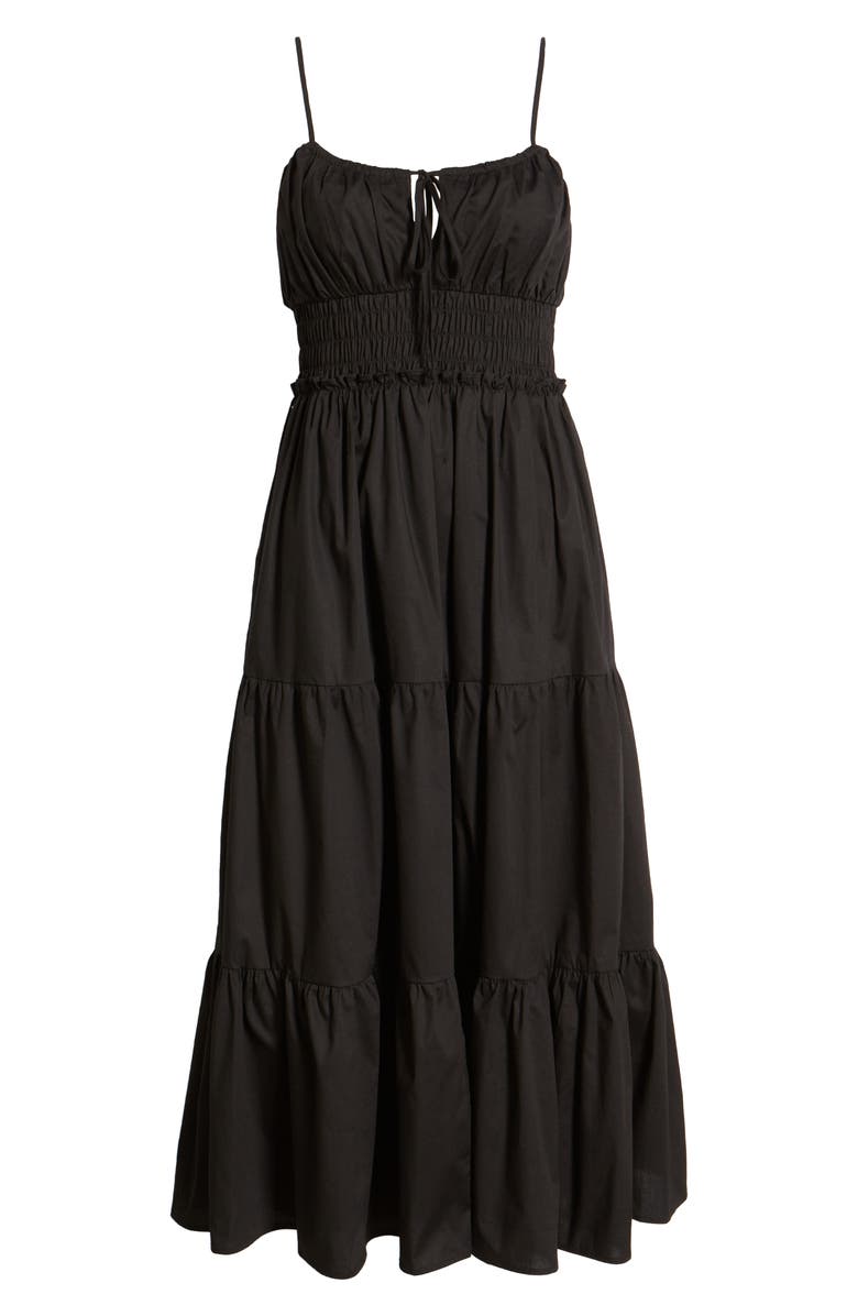 WAYF Wisteria Floral Tiered Midi Sundress, Alternate, color,