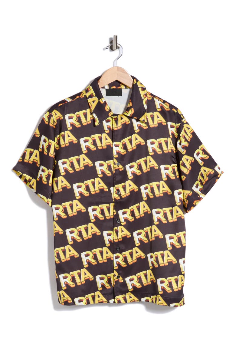 Nathan Button-Up Shirt, Alternate, color, BLACK RTA BULLION