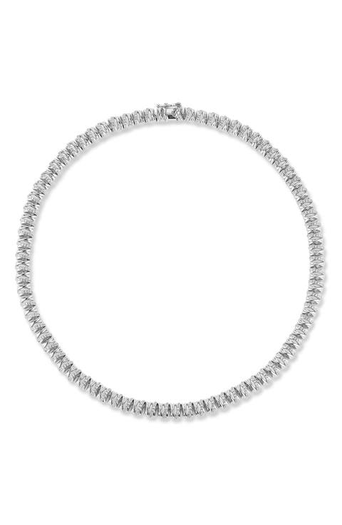Cubic Zirconia Tennis Necklace