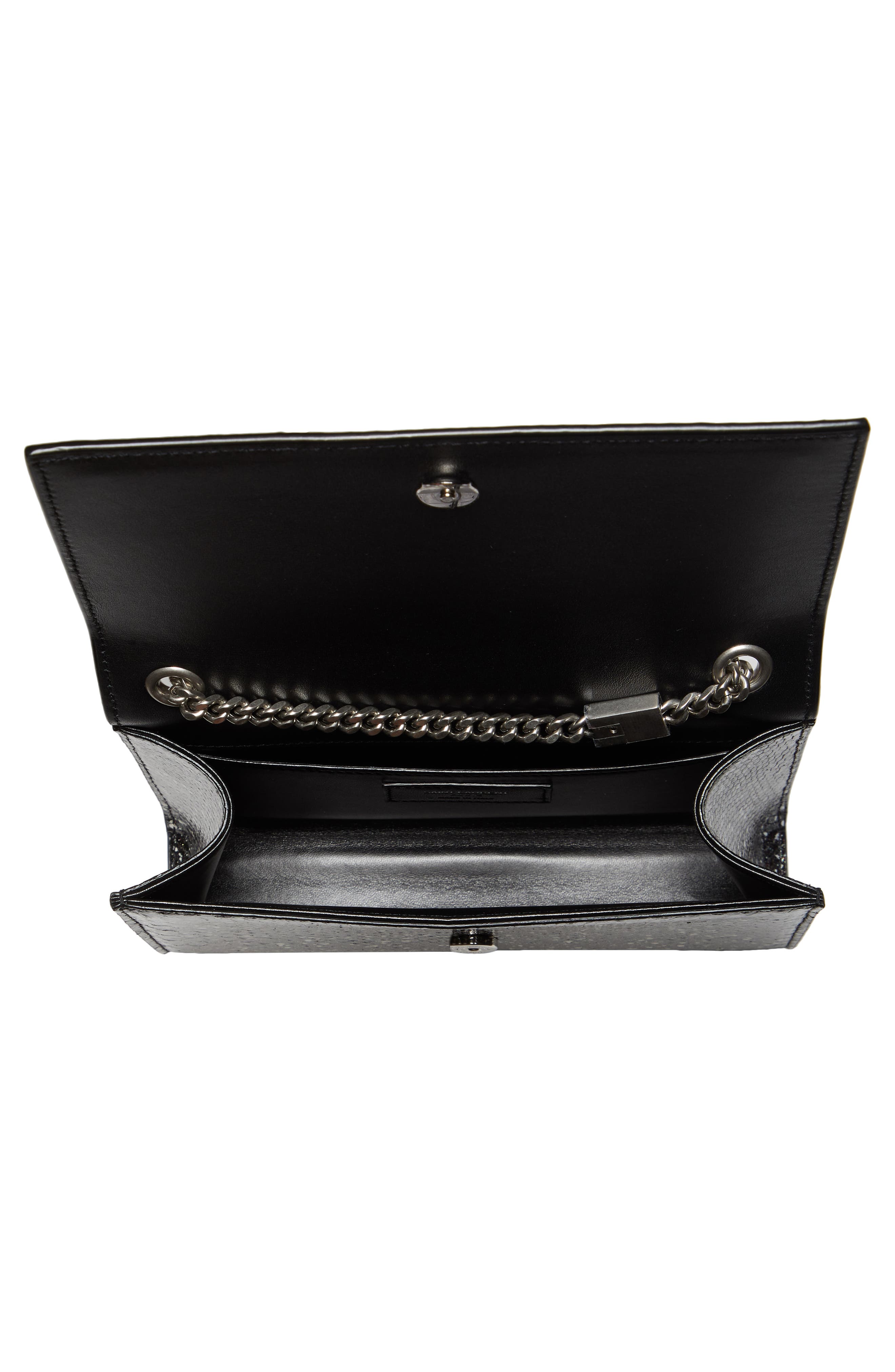 Saint Laurent Small New Kate Snake Embossed Leather Shoulder Bag, Alternate, color, 