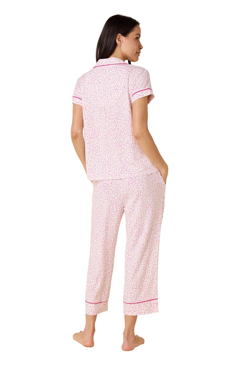 The Cat
s Pajamas Pima Knit Capri Set Print, Alternate, color, Confetti Dot Orchid