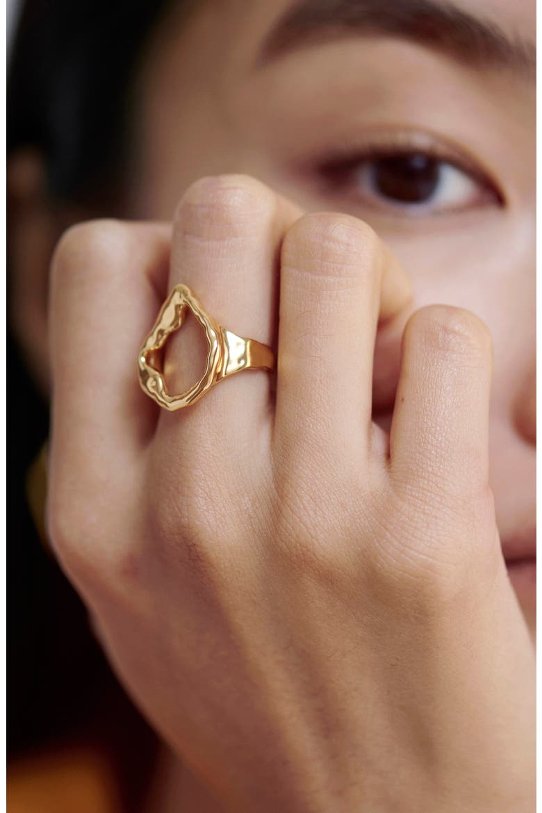Lagoon Open Ring, Alternate, color, 18CT GOLD VERMEIL ON STERLING