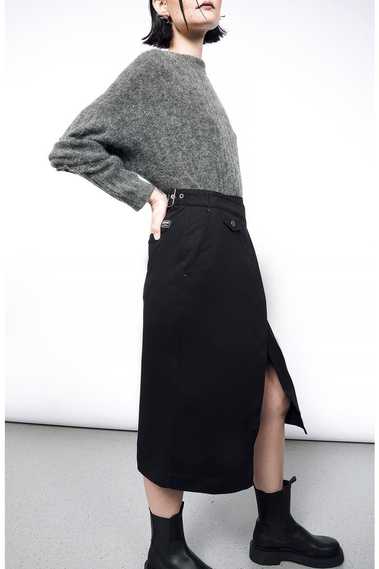 The Essential Utility Wrap Skirt, Alternate, color, BLACK