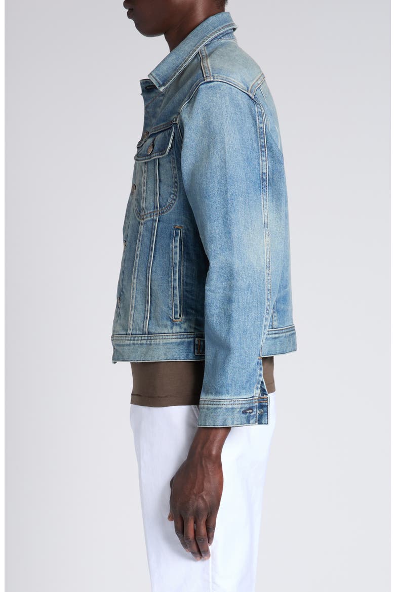 Selvedge Icon Denim Jacket, Alternate, color, WASHED INDIGO