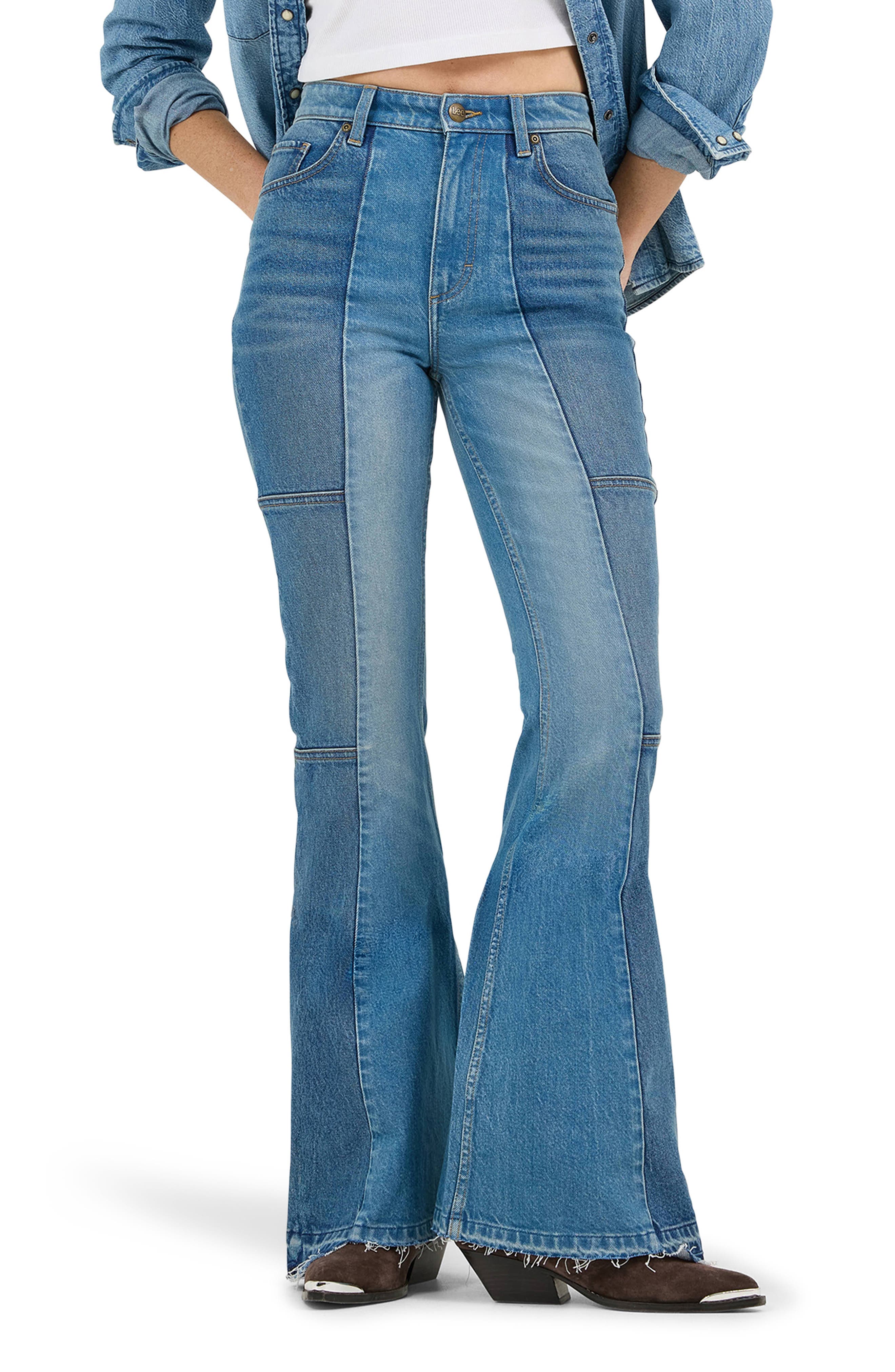 High Waist Flare Leg Jeans