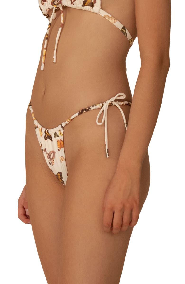 MONTCE Monarch Brasil Scrunch Bikini Bottoms, Alternate, color, Monarch