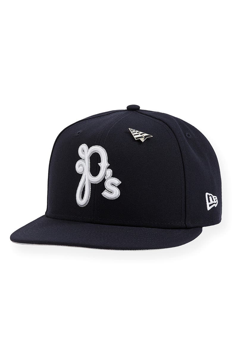 PAPER PLANES P Logo 9FIFTY Twill Snapback Cap, Alternate, color, Navy