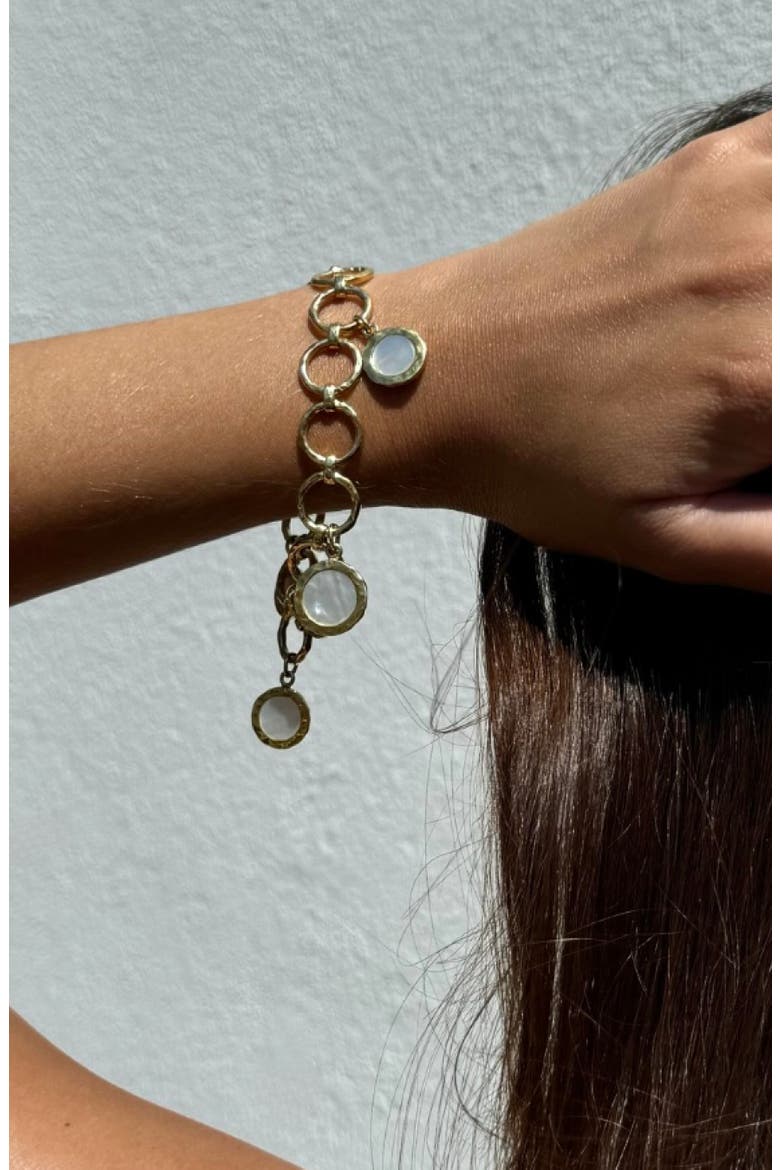 Forged Circular Bracelet, Gold, Alternate, color, Gold