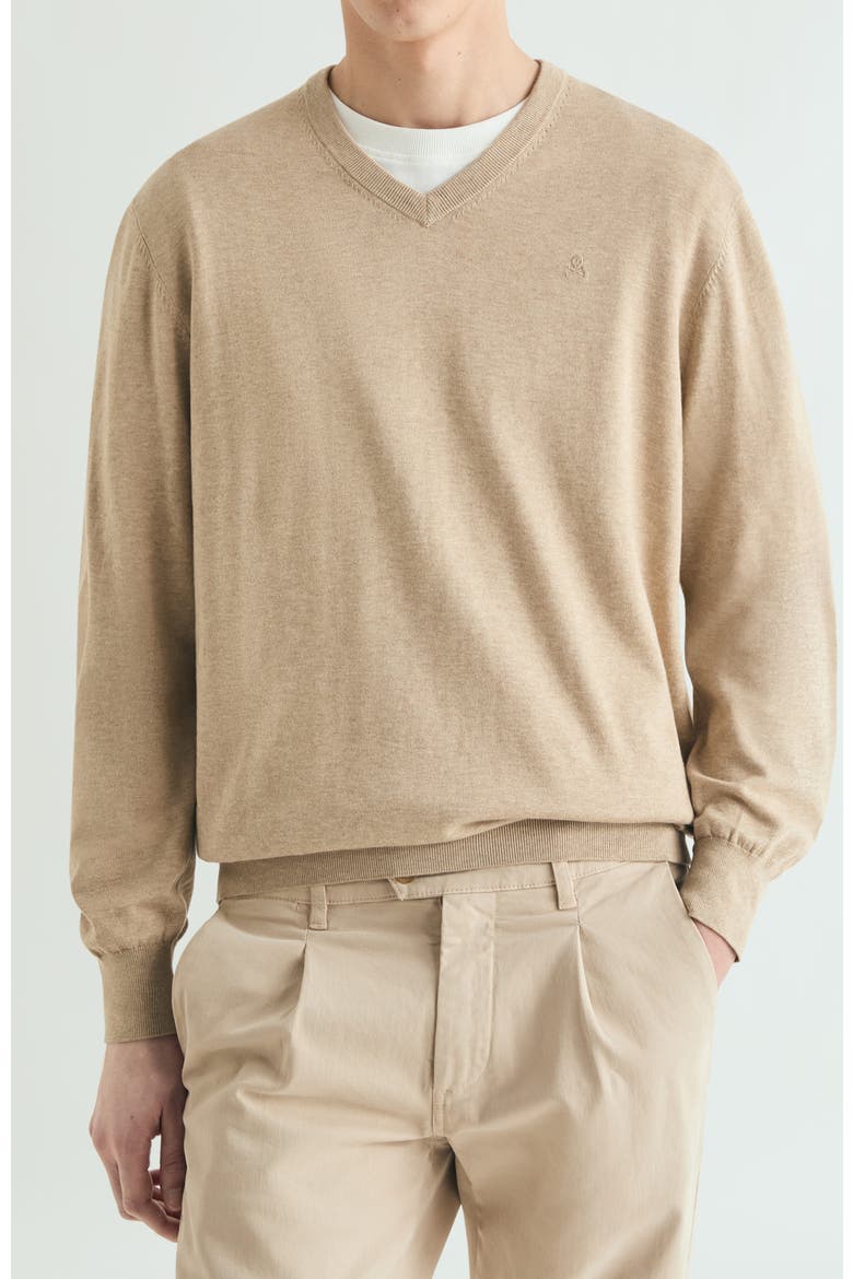 Tone-on-tone embroidered supita sweater, Main, color, Beige