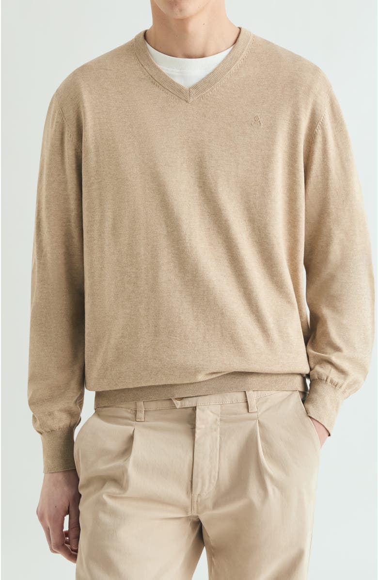 Scalpers Tone-on-tone embroidered supita sweater, Main, color, Beige