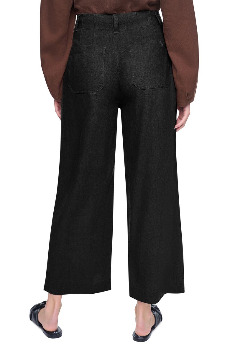 High Waist Wide Leg Pants, Alternate, color, BLACK
