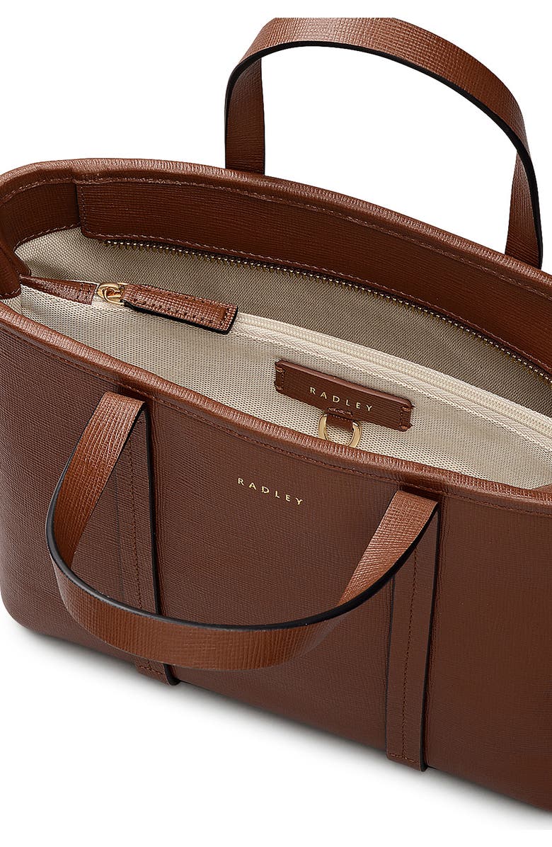 Radley Templeton Place Saffiano Leather Small Tote Bag, Alternate, color, Chocolate