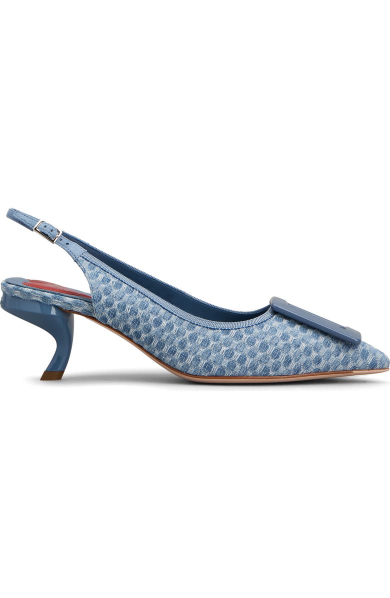 Roger Vivier Virgule Bordo Pointed Toe Slingback Pump, Main, color, Cielo Scuro